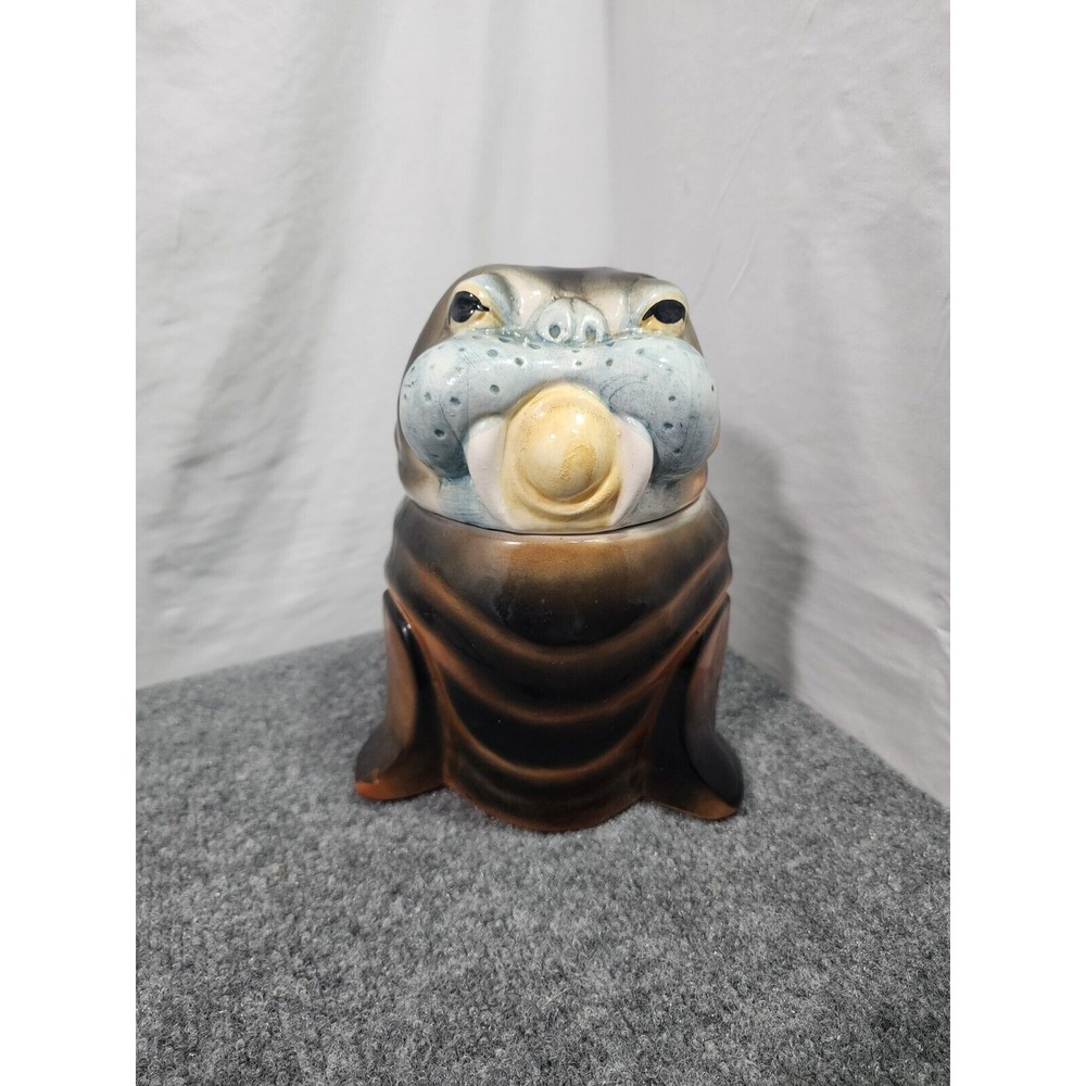 Vintage 1960s Enesco Walrus Cookie Jar Rare Sea Lion Collectors Item Sealife